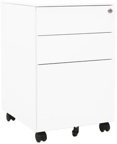 vidaXL Arquivador móvel aço 39x45x60 cm branco