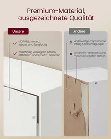 Estante com 6 prateleiras 24 x 60 x 175 cm branco