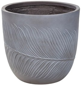 Vaso para plantas em fibra de argila cinzenta 42 x 42 x 40 cm FTERO Beliani