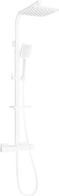 Mexen CQ62 conjunto de chuveiro externo com chuveiro de teto e torneira termostática, branco - 772506295-20