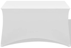 Capa extensível para mesa 2 pcs 183x76x74 cm branco