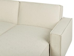 Sofá-cama em tecido creme versão esquerda ROMEDAL Beliani