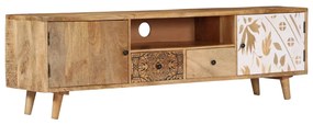 vidaXL Móvel de TV 140x30x40 cm madeira de mangueira maciça