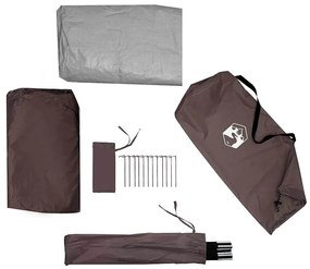 Tenda de pesca para 3 pessoas impermeável castanho