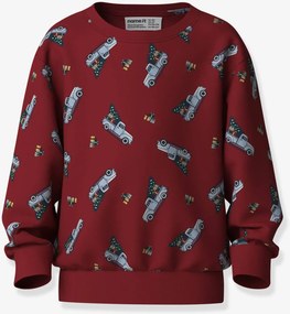 Sweat de Natal name it para menino bordeaux