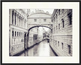 Impressão digital emoldurada Bridge Of Sighs In Venice