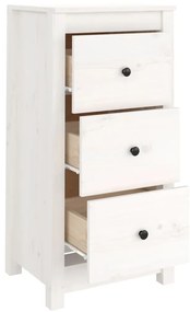 Aparadores 2 pcs 40x35x80 cm madeira de pinho maciça branco