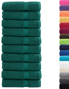 Toalhas de banho premium SOLUND 10 pcs 70x140 cm 600 gsm verde