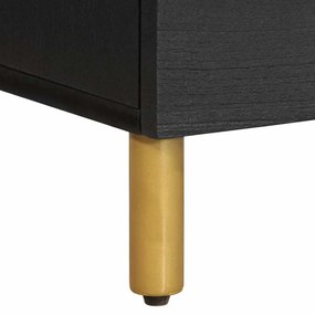 Mesa de cabeceira 40x33x46 cm derivados de madeira preto