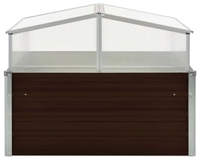 Estufa 100x100x85 cm aço galvanizado castanho