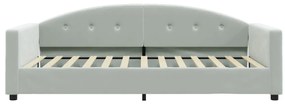 Sofá-cama 100x200 cm veludo cinzento-claro