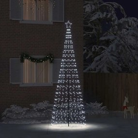 vidaXL Árvore de Natal LED com 800 LEDs Branco frio 400 cm Ferro