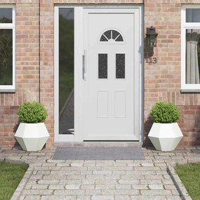 vidaXL Floreira 2 pcs Branco 50 x 50 x 40 cm Aço