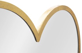 ESPELHO DE PAREDE GLAM CORAÇÃO DUPLO 65X2X50 CM DOURADO