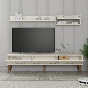 Unidade TV Lyon – Creme e Nogueira – 180x44x35 cm