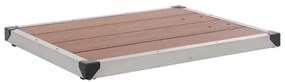 Base chuveiro p/ exterior 80x62 cm WPC aço inoxidável castanho