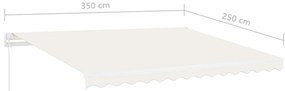 Toldo automático independente 350x250 cm cor creme