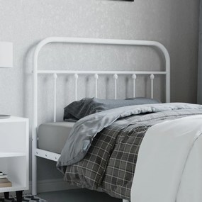 vidaXL Cabeceira de cama 107 cm metal branco