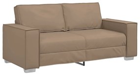 Sofá Loveseat vidaXL Cappuccino 140 cm em Couro Sintético