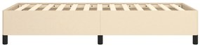 Estrutura de cama sem colchão 90x200 cm tecido creme