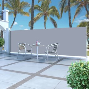 vidaXL Toldo lateral retrátil 160 x 500 cm cinzento
