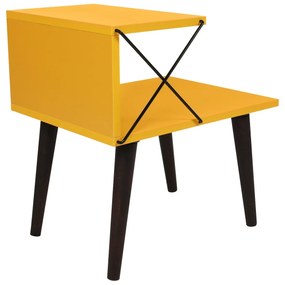Mesinha de Cabeceira Cross – Amarela – 50x55x40 cm