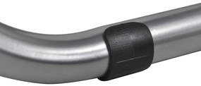 Cadeiras de jantar dobráveis 6 pcs couro artificial e aço preto