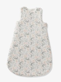 Saco de bebé personalizável, sem mangas, em gaze de algodão, Sob o Oceano azul claro estampado
