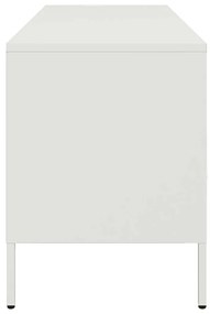 Móvel de TV 100,5x39x50,5 cm aço branco