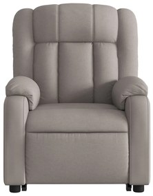 Poltrona reclinável elevatória elétrica cinza-acastanhado