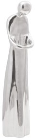 vidaXL Escultura Prateado 10x16x49 cm Alumínio