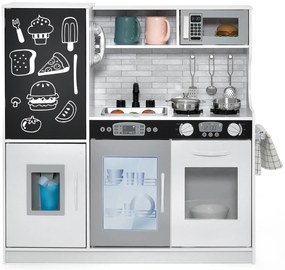 Estante para livros infantis com prateleiras de 3 níveis e 2 gavetas - cinza