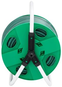 Enrolador independente com mangueira de 30 m PVC verde