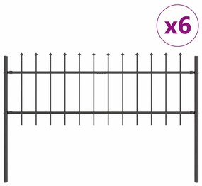 vidaXL Cerca para Jardim Cinzeto 10.2 x 0.6 m