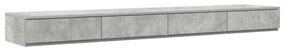 Gavetas para Cama vidaXL Cinza Concreto 180x36,5x16,5 cm Madeira Reves