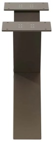 Pés para mesa de centro em formato de X, 2 peças, aço natural, 60x(30-