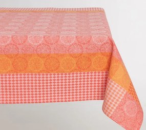 Toalha de Mesa de 1x1 metro 100% algodão jacquard - Toalha para mesa 90x90 cm: Rosa