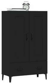 Armário alto 70x31x115 cm derivados de madeira preto