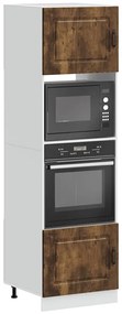 Armários forno 2 pcs Lucca derivados de madeira carvalho fumado