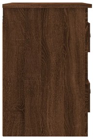 Mesa de cabeceira de parede 41,5x36x53 cm carvalho castanho