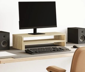 vidaXL Suporte para monitor derivados de madeira carvalho sonoma