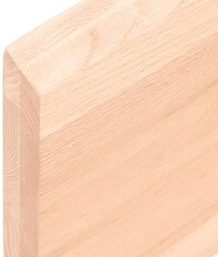 Prateleira de parede 140x50x(2-4)cm carvalho maciço não tratado