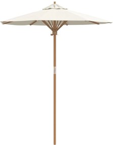 Guarda-sol de Jardim Creme Branco 180x230 cm Bambu