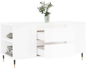 Mesa centro 102x44,5x50cm derivados de madeira branco brilhante