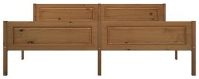 Estrutura de cama 180x200 cm pinho maciço castanho mel