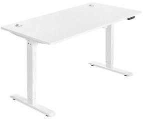 Secretária elétrica, armação + motor, 140 x 70 x 73-114 cm, cor branca
