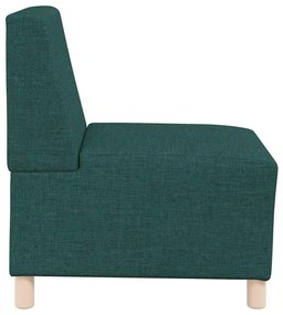 Cadeira de Sofá Cinza Claro 55 cm em Tecido 2 pcs Verde-escuro