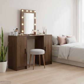 vidaXL Mesa de vestir Castanho 102 x 33 x 135 cm Madeira processada