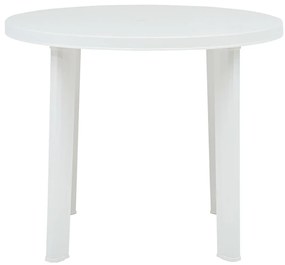 Mesa de jardim 89 cm plástico branco