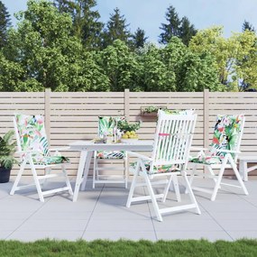 vidaXL Almofadões para cadeiras altas de jardim 4pcs tecido multicolor